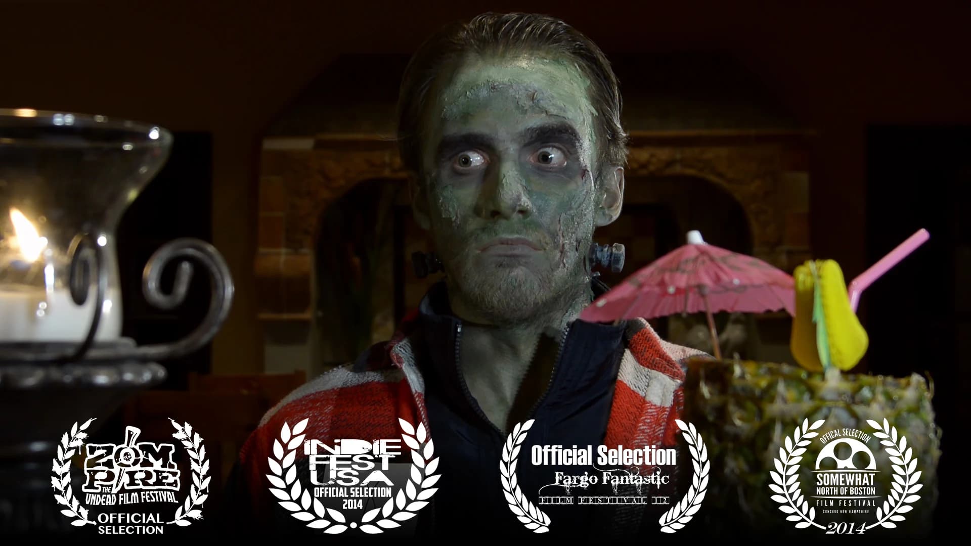Monster Mash still framed by four film-festival selection laurels